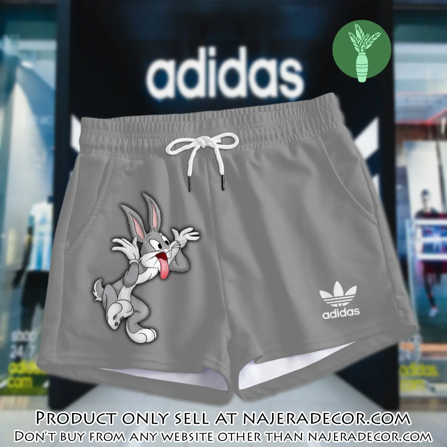 Premium bugs bunny in adidas women shorts lady beach shorts wms1078 njr3819569